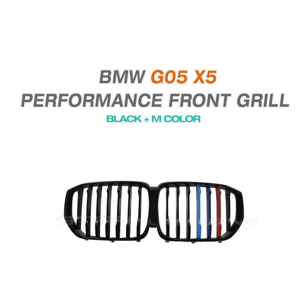 BWM G05 X5 M 삼색 퍼포먼스 프론트 그릴 유광 블랙