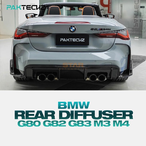 PAKTECHZ BMW G80 G82 G83 M3 M4 리어 디퓨져 드라이 카본