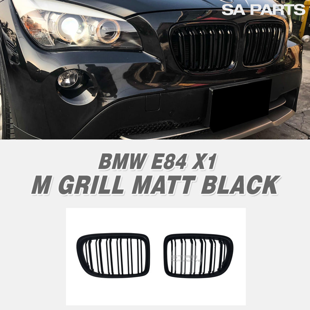 BMW E84 X1 M 2줄 그릴 무광 블랙 L+R